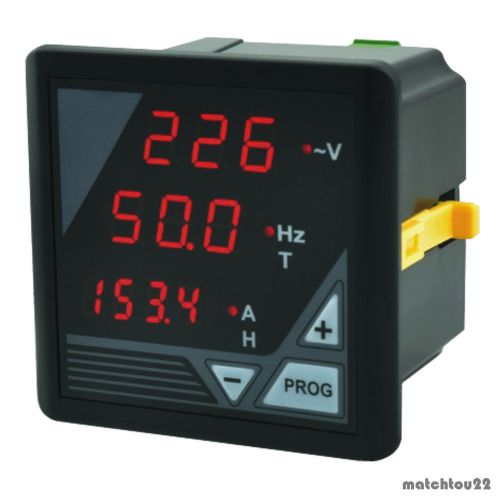 RED LED DISPLAY DIGITALTRIPLE 5 IN 1(AC V Hz Current Working Time)PANEL METER