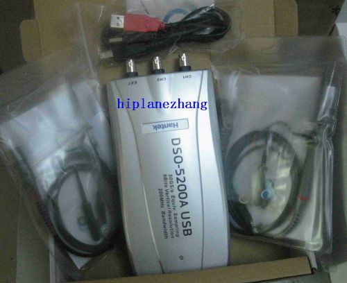 Pc-base usb oscilloscope 200mhz 2channels 200msa/s data samples 10k-1m dso-5200a for sale