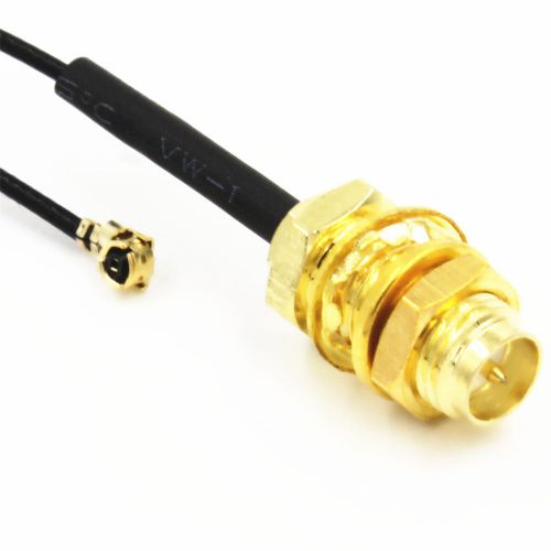RP.SMA female bulkhead plug to IPX U.fl female 1.13  cable  20CM