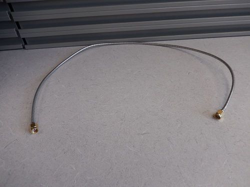 GOLD PLATED SMA MALE SEMI RIGID FLEXIBLE CABLE ASSEMBLY 22&#034;  1134