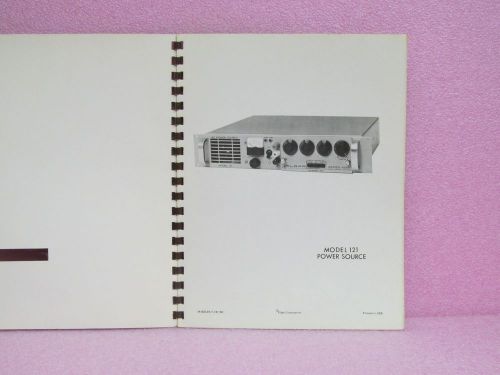 Elgar Manual 121 Power Source Instruction Manual w/Schematics (1974)