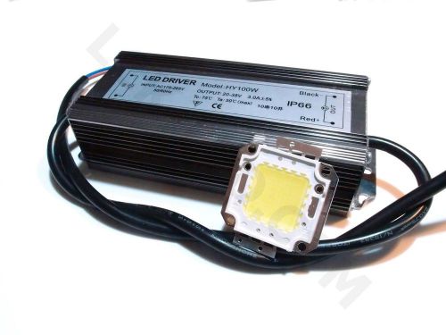 100w constant current led driver power supply with 100w white led 9500 lumen for sale