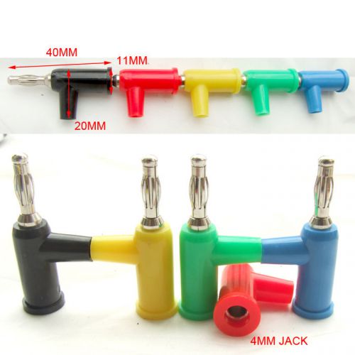 10pcs 5 color 4mm banana plug screw cable lock terminals for binding post probes for sale