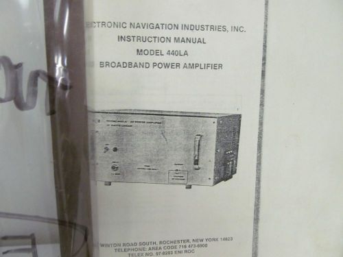 ENI Power 440LA Broadband Power Amplifier Instruction  Manual