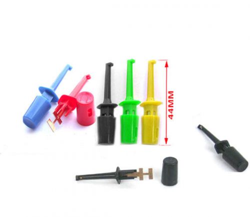 500pc test hook clip grabbers test probe smd ic 5 color for sale
