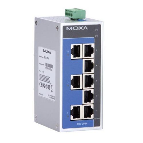 EDS-208A MOXA ETHERNET SWITCHES WITH DUAL POWER IN BOX