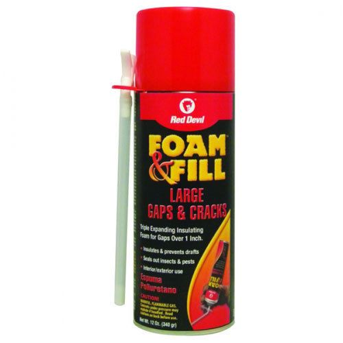 Red Devil 0909 Polyurethane Triple Expanding Foam Can 12 oz (12 Per Case)