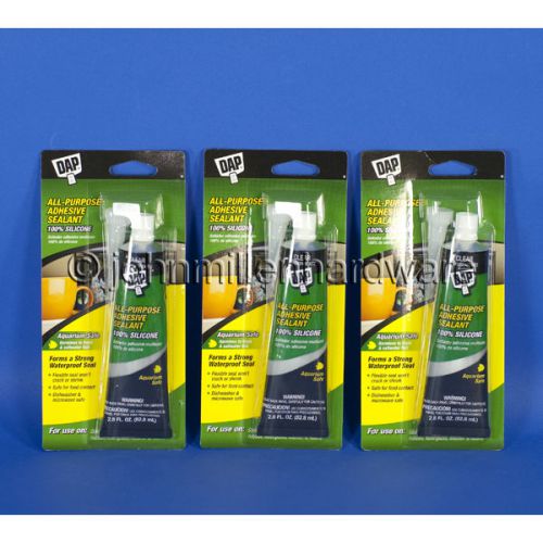 3 DAP Silicone Aquarium Safe All-Purpose Adhesive Sealant