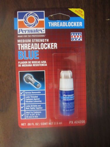Permatex #24206 medium strength threadlocker blue .08 oz bottle  new for sale