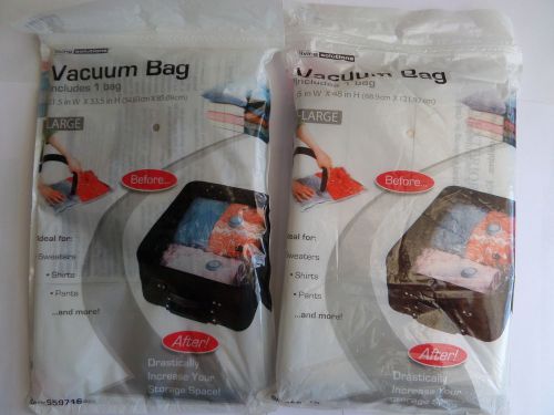 LIVING SOLUTION VACUUM BAG LARGE AND XLARGE STORAGE SPACE NEW