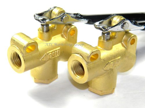 Carpet cleaning - brass 1/4&#034; angle valves for hoses, wands (set of 2) for sale
