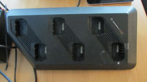 Motorola HTN9748B 6 Bank Multi Charger w/ Astron RS-12S power supply