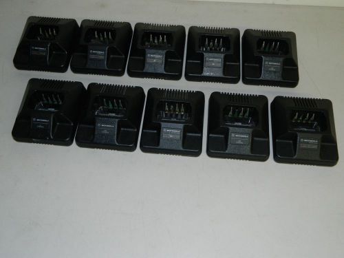 (Lot of 10)  Motorola IntelliCharge HTN9042A 120V Charger Base  w/ NO Pwr SUPPLY
