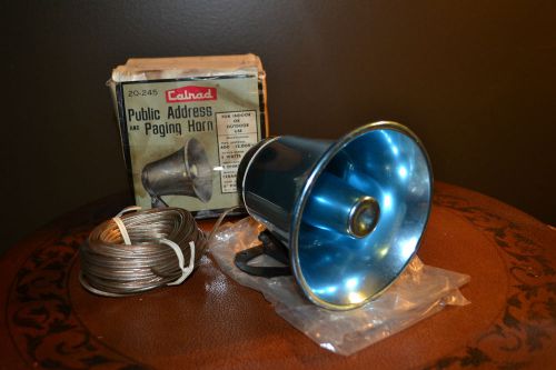 Vintage calrad #20-245 5 watt indoor/outdoor public address &amp; paging horn gd!! for sale