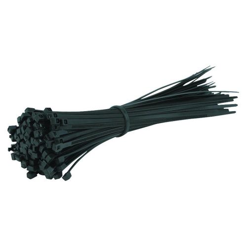 500 pack lot pcs - 8&#034; inch uv resistant nylon cable zip wire tie 40 lbs - black for sale