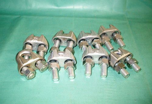 3/8&#034; Wire Rope Clips, Chicago Hardware, Lot of 8