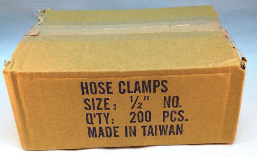 200pcs stainless steel drive hose clamps  worm clips 3/8&#034;-1/2&#034;(8-12 mm) for sale