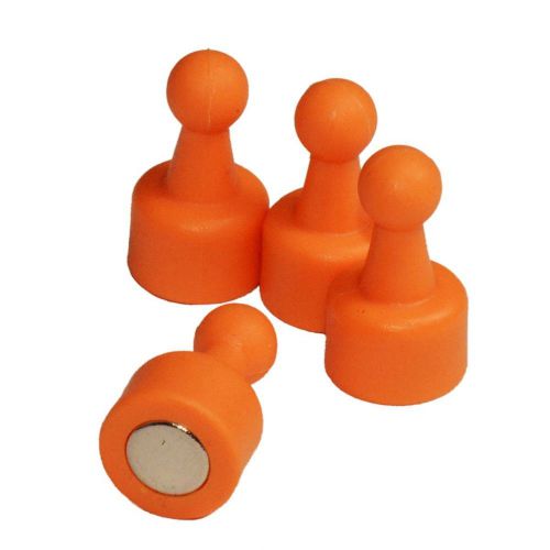 Cms neopin® orange color magnetic push pins each holds 16 pages 24-count for sale