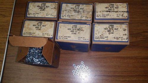 1000 6-32 Hex M/S Nut Zinc Grade 2 7 Available
