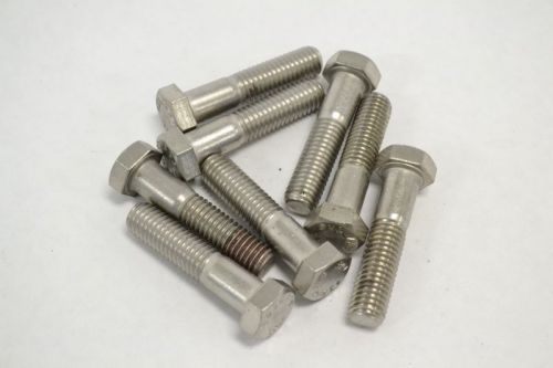 LOT 8 NEW THE F593G316 STAINLESS HEX CAP SCREW STANDARD 1/2 - 12 X 2-1/4 B248227