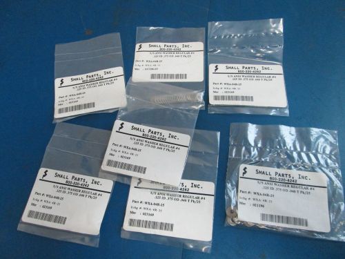 Lot of 175 s/s ansi washer regular #4 .125 id .375 od 040 t wxa-04r-25 for sale
