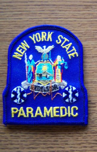 New York State Paramedic patch, 3.25&#034; high x 2.75&#034; wide, new