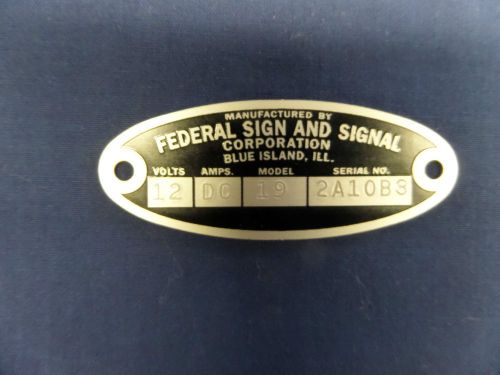 Federal Sign and Signal 18 Solar Ray &amp; 19 Propello Ray 12 Volt Replacement Badge