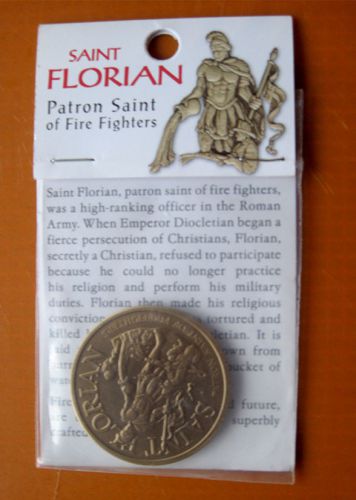 Firefighter Fire Rescue Challenge Coin America Unites 9/11 St Florian Bronze