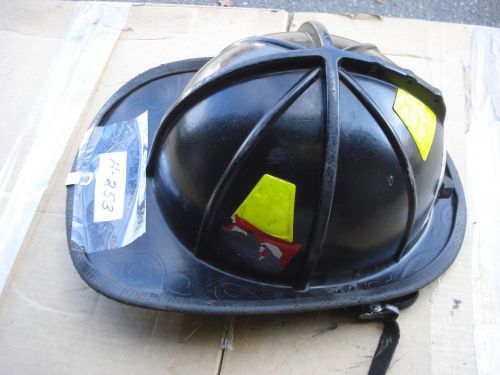 Cairns 1044 Helmet Black  + Liner Firefighter Turnout Bunker Fire Gear ...H-253