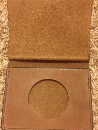 Brown Bladetech/Looper Leather Badge Wallet w/ OK Seal on front