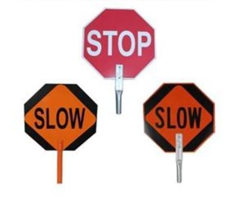 Pro-Line Safety PS01 18&#034; Stop/Slow Octagon Paddle Sign Handle Included