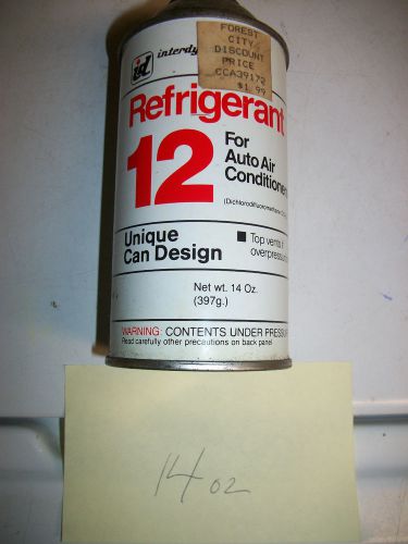 (1)-14OZ CAN INTERDYNAMIC R12 FREON REFRIGERANT FOR AUTOMOTIVE AC SYSTEMS NOS