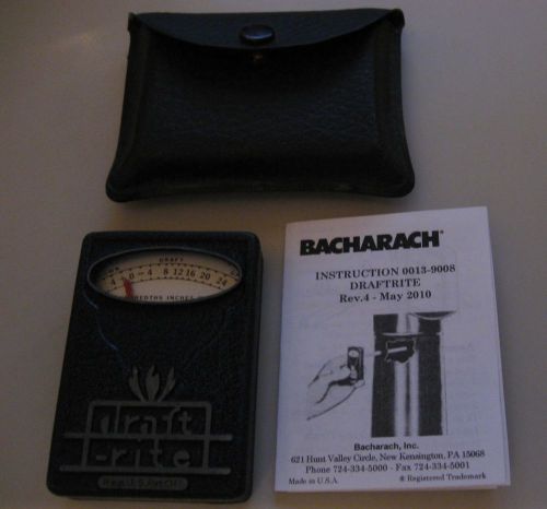 Vintage bacharach draft rite draft gauge draftrite .05 down to .25 up range for sale