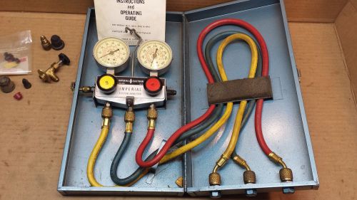 Imperial eastman system analyzer manifold gauge set metal box r-12,r-22,r502 for sale