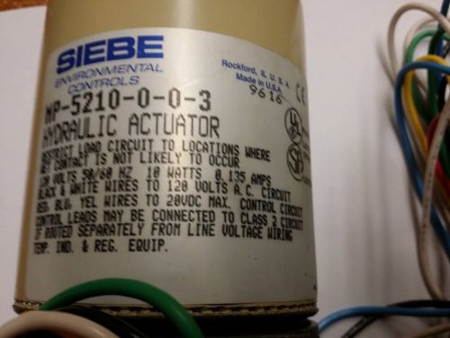 SIEBE Hydraulic Valve Actuator - model: MP-5210-0-0-3