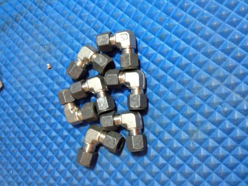 Seven new parker 316 ictu ninety degree compression fittings for sale