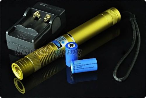 High Power 1W BLUE Laser Pointer Pen Beam Light Professional Battery/Charger/BOX