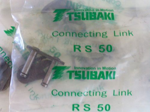 TSUBAKI roller chain connecting links RS50,NIB 10 pcs,clip style