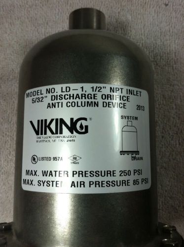 VIKING Model No. LD-1 Anti Column Device 1/2&#034; NPT Inlet
