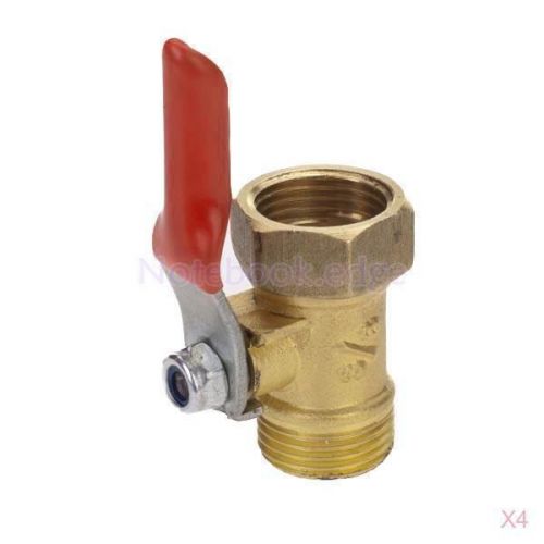 4x 3/8&#034; female/male drain cock shutoff ball inlet outlet valve handle shutoff for sale