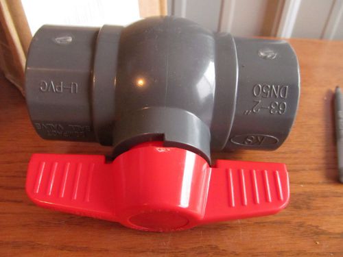 KENTSHARP PVC BALL VALVE 2&#034; slip glue 63-2&#034; DN50 #6AJX3 (T-35)