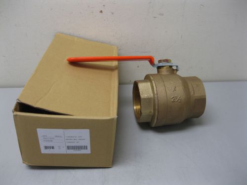 Lot (2) 2-1/2&#034; stockham 600# wog brnz thrd fp t-285 ball valve new a19 (1716) for sale