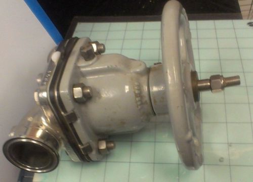 Itt dia-flow cf3m 1-1/2&#034; teflon stainless steel diaphragm valve for sale