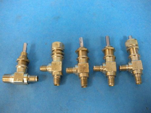 Whitey 0vs2-a 0km2-s2 brass needle valve lot of 5 for sale