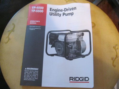 BRAND NEW RIDGID TP4000 4 HP HONDA ENGINE TRANSFER WATER GAS POWER UTILITY PUMP
