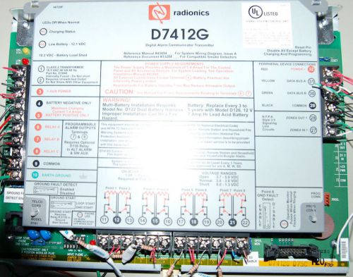 Radionics D7412G Digital alarm communicator transmitter System Board Bosch
