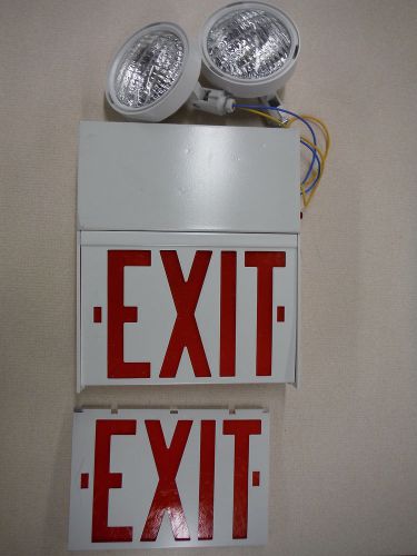 Exquisite Exit Sign White/ Red Letters With Lights EDRWW