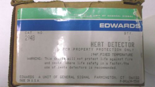 NEW Edwards 294B Heat Detector for  Property Protction194 degrees 13021/6-2