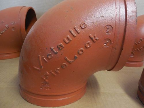 VICTAULIC - FIRELOCK - 6&#034; GROOVED ELL&#039;S - FIRE SPRINKLER SYSTEM - LOT OF 2
