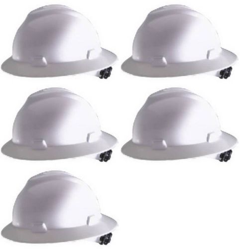 MSA Safety Works Full Brim Hard Hat, 10006318, White, New  (5-pack)